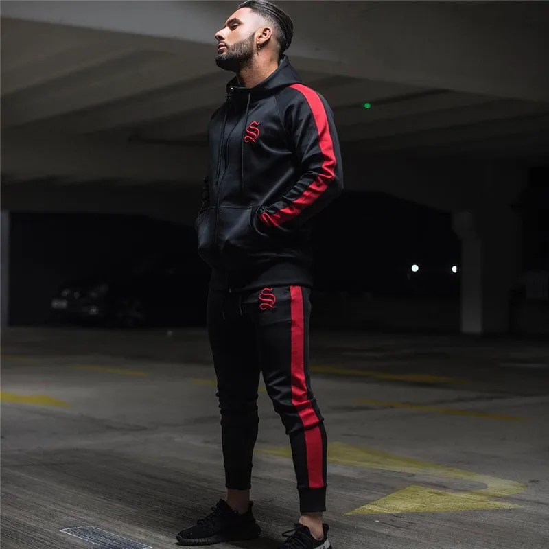 

2018 New Autumn Fitness Hoodies Brand Clothing Men Hoody pullover Casual Sweatshirt Muscle Men's Slim Fit Hooded Jackets