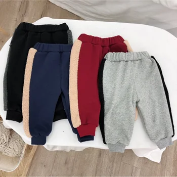 

Baby Boys Plush and Thickened Pants Winter Boys Chaozhou Pants Island Plush Casual Pants