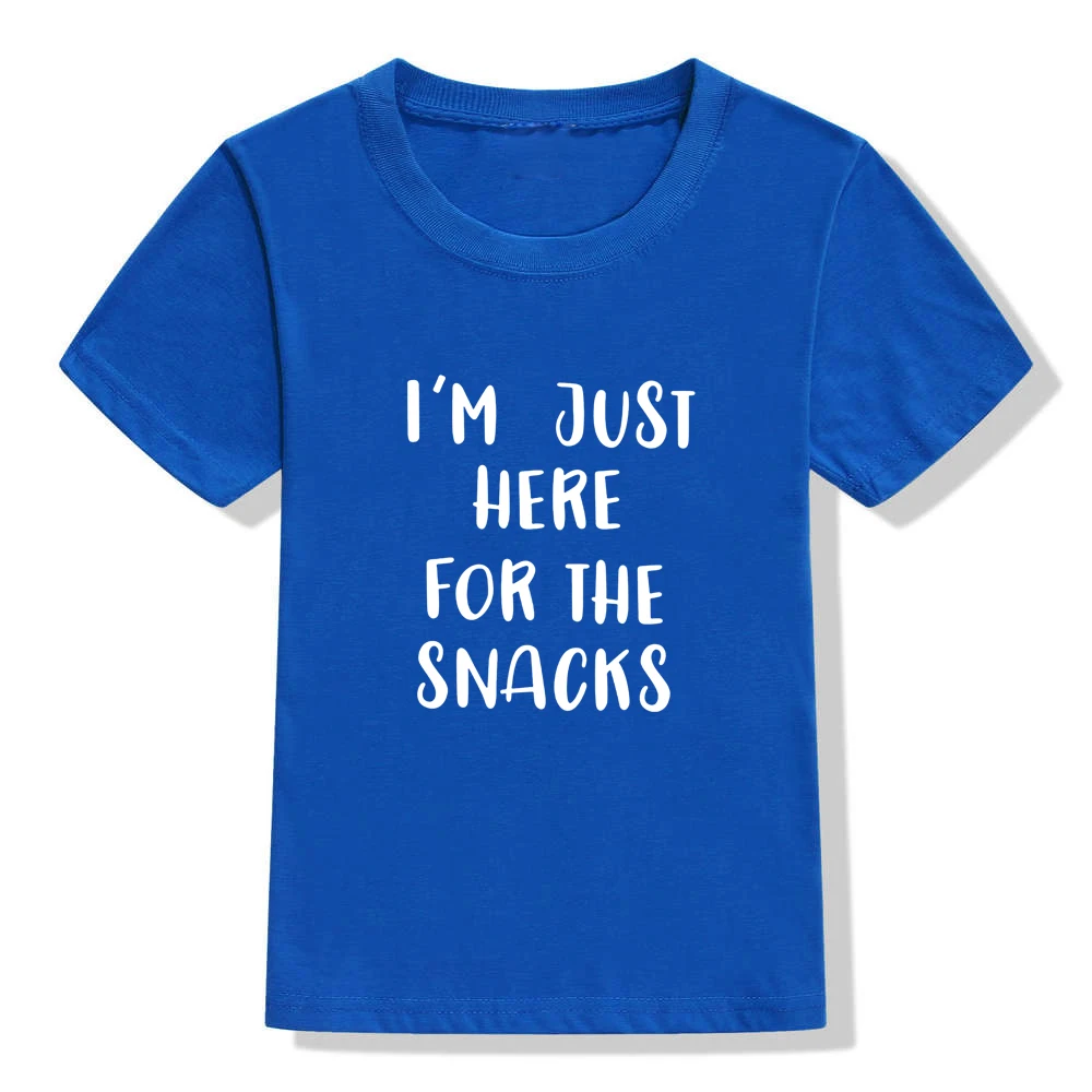 Милая футболка с надписью «I'm Just Here for The Snakes» Для малышей летние детские футболки, Забавная детская футболка для мальчиков и девочек Забавная детская футболка