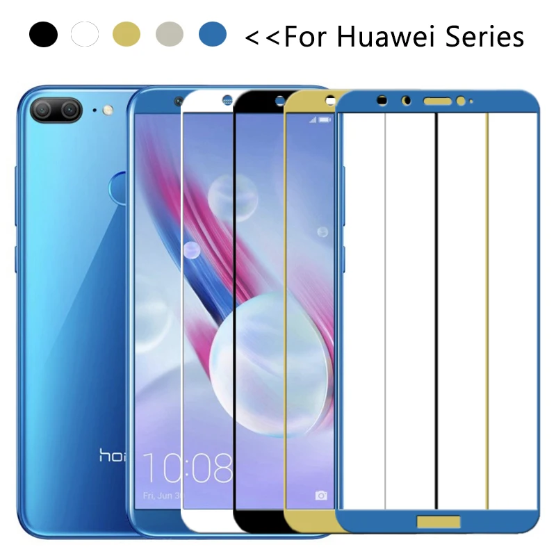 Полное защитное закаленное стекло для Huawei Honor 9 9i V9 P9 Lite mini 2019 Plus Y9 2018 glas 9H Защитная
