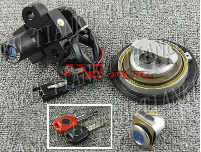 Новые мотоциклы переключатель зажигания газа Кепки сиденье Key Lock Set для Honda Hornet CB600 CB600F Hornet 600 1998-2002