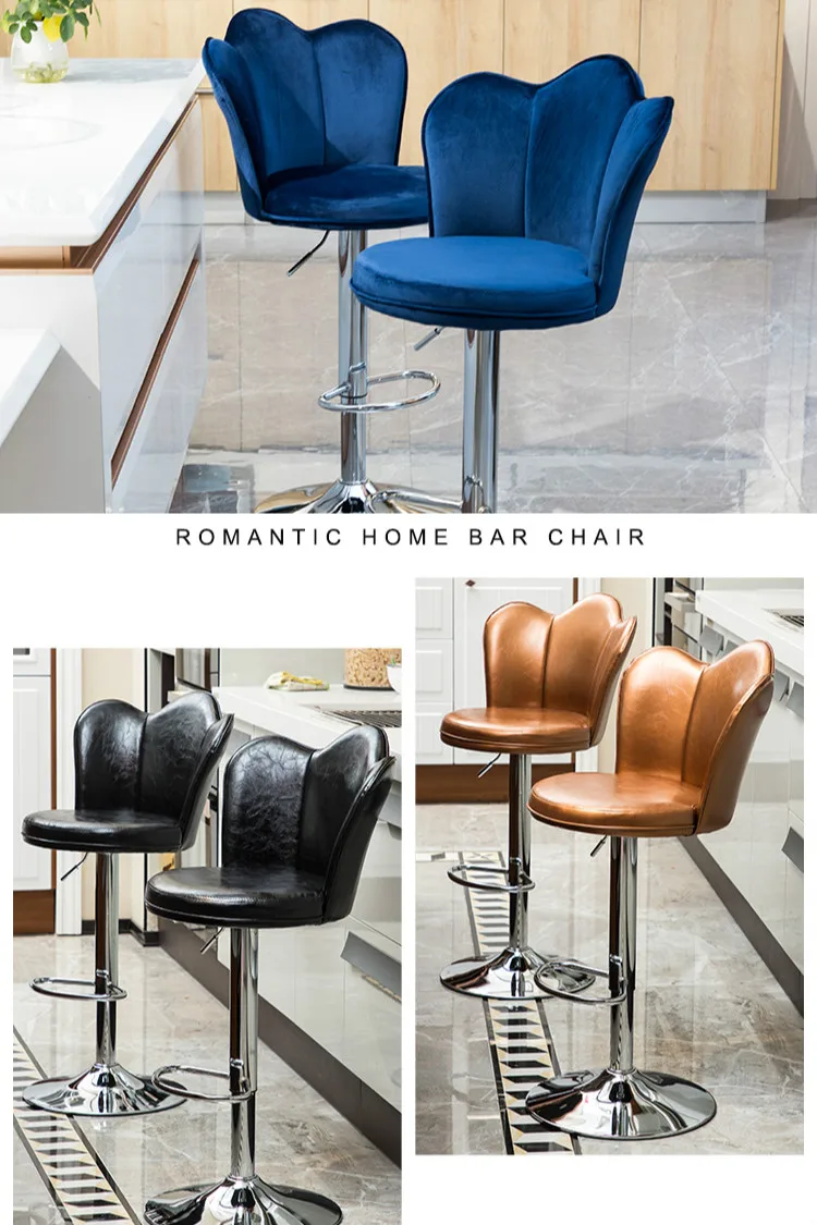 Подъемный барный стул высокий стул современный минималистичный барный стул из фланелевой ткани барный стол и стулья из полиуретановой ткани домашний стул высокий стул сиденье
