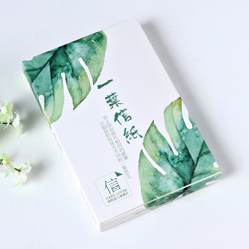 

30 Sheets/Set Leaf Greeting Card Postcard Birthday Letter Envelope Gift Card Message Note Card Letter Paper Card