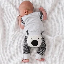 Милые шаровары с животными для новорожденных мальчиков и девочек 0-24 мес., длинные брюки для новорожденных младенцев с объемным рисунком штаны для малышей, детская одежда