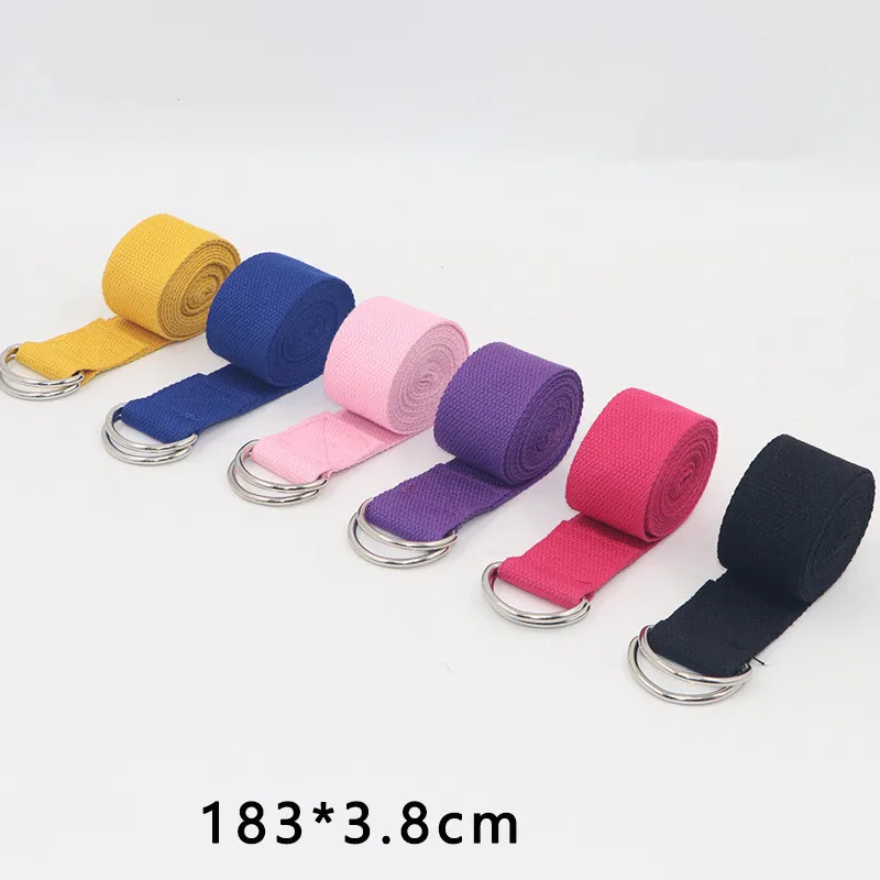 Yoga Strap 1.8mx3.8cm Durable Cotton Exercise Straps Adjustable D-Ring Buckle Gives Flexibility For Yoga Stretching Pilates aerial yoga strap,yoga strap