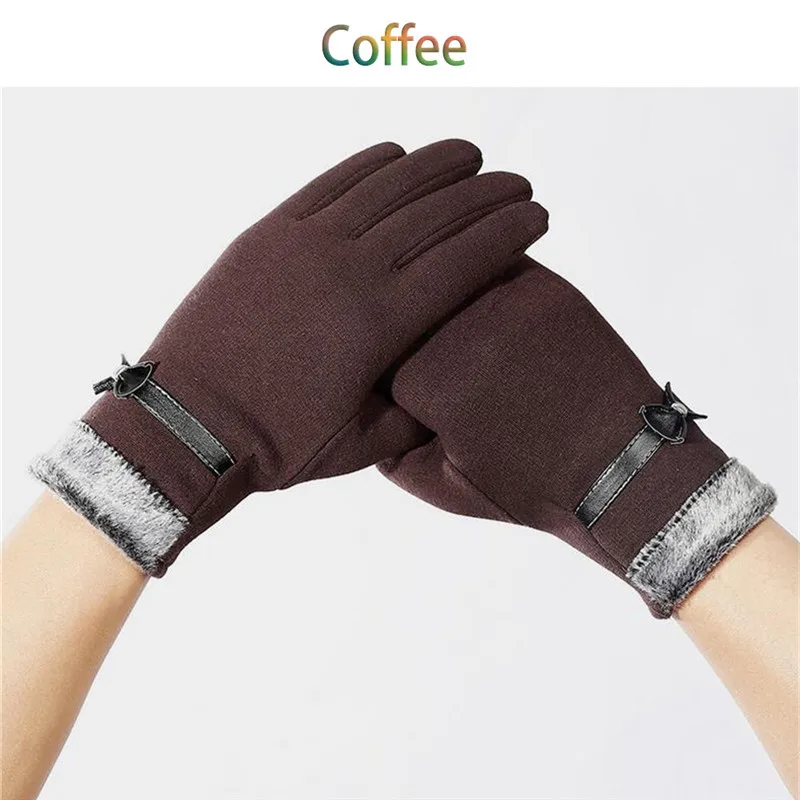  Women`s Casual Winter Outdoor Sports Riding Gloves Warm Windproof Mittens guantes eldiven handschoenen 40FE2216