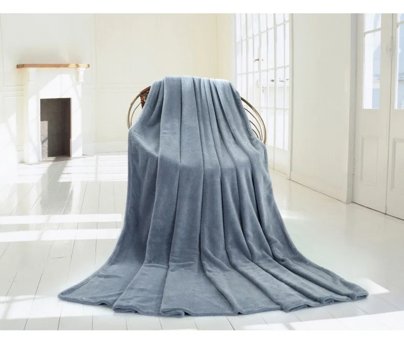 Free Shipping High Quality Household Solid Blankets Coral Carpet Coral