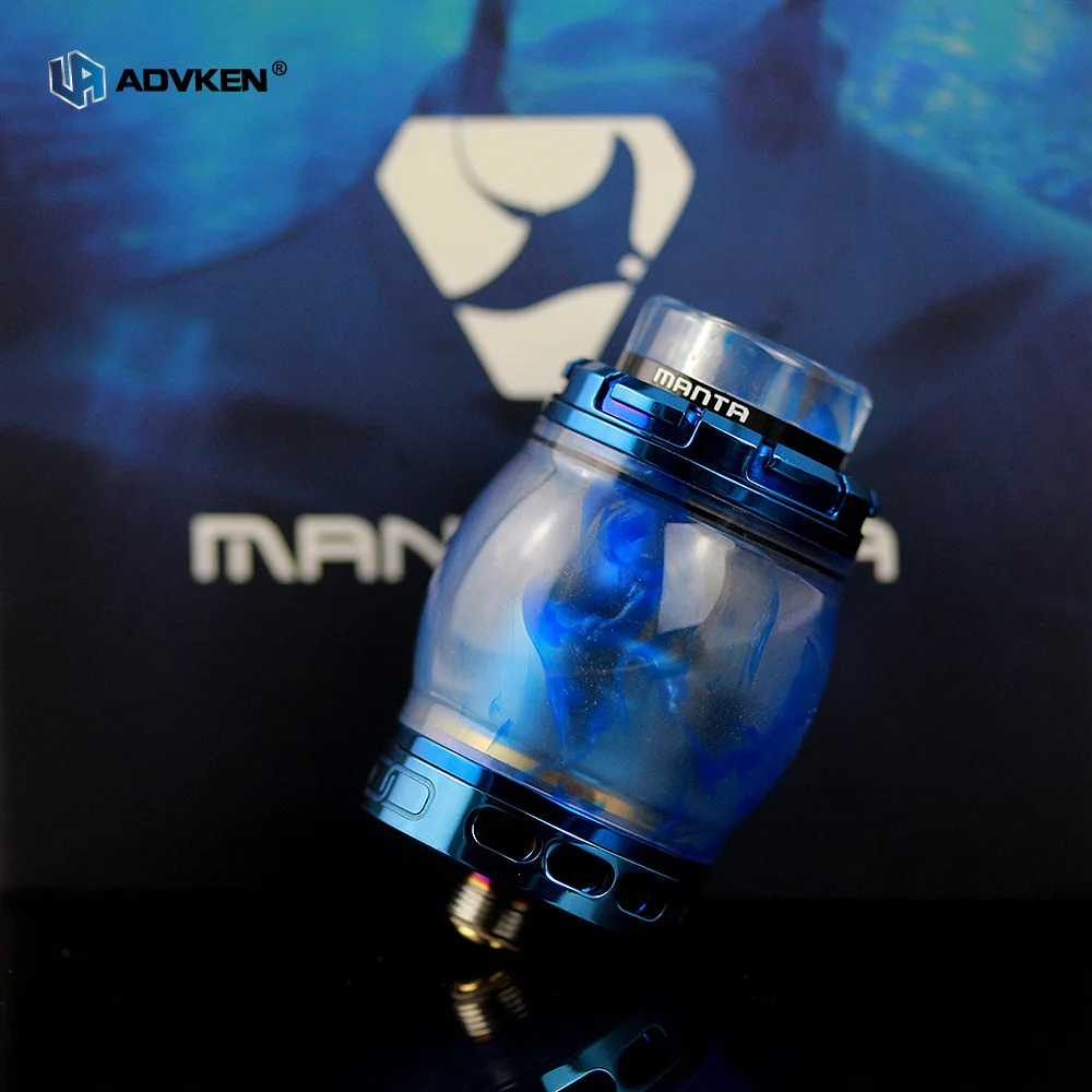 

Clearance Advken Manta RTA Resin Version 4.5ml Tank Atomizer Top Refill 810 Drip Tip Dual Coil Vape Tank Vs Zeus Dual Vape Tank