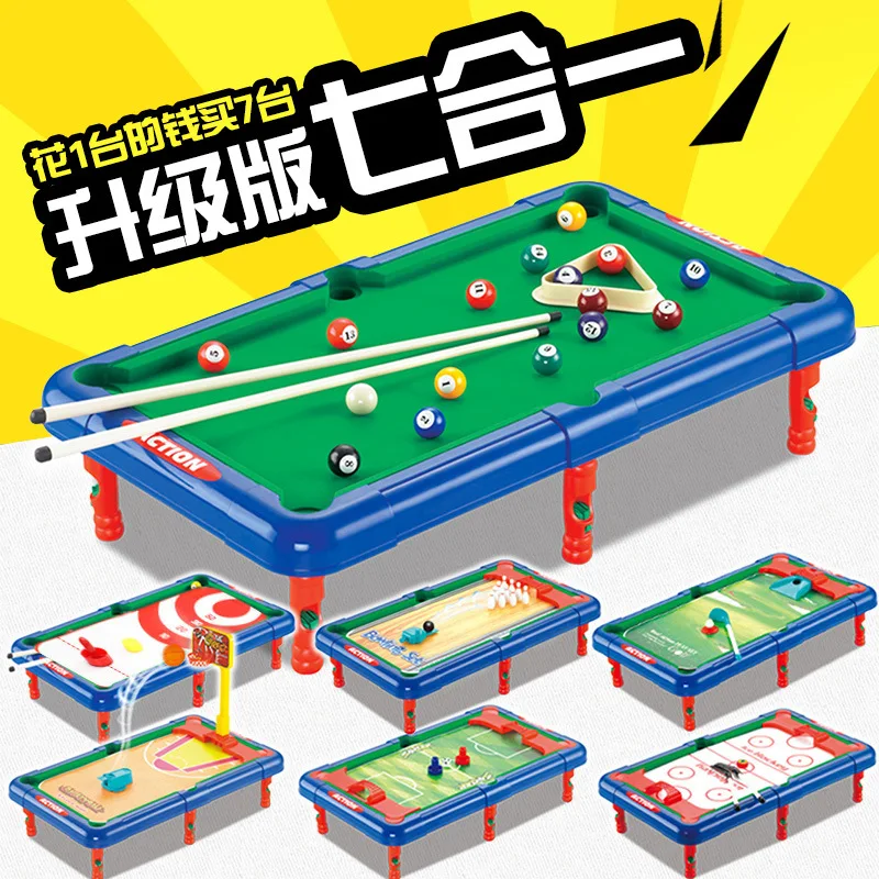 7 in 1 Multi function Mini Billiards Soccer Basketball Table Bowling font b Golf b font