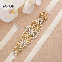 Свадебные ремни со стразами золотой Хрустальный пояс Свадебная лента вечерние аксессуары для невесты ZZY104G