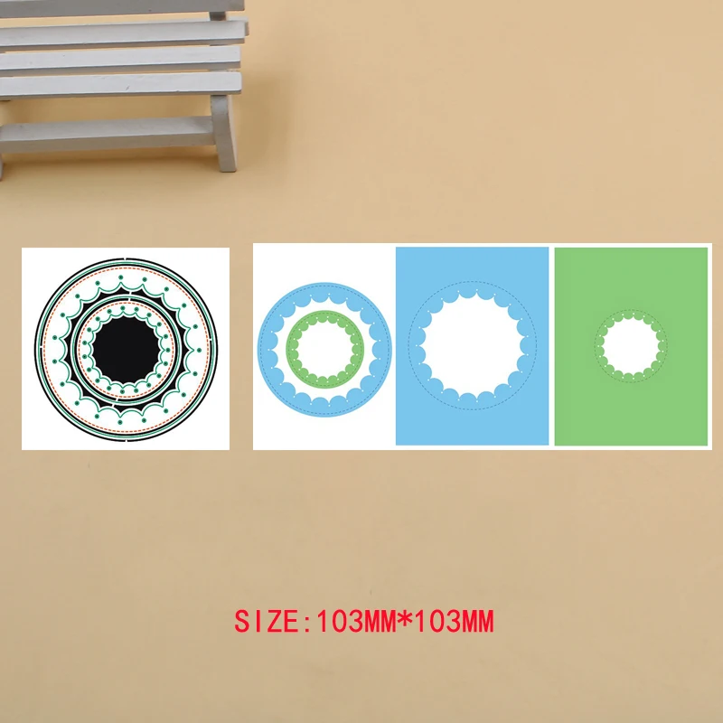 

4pcs scallop circle die set Metal Cutting Dies Craft Album Dies Scrapbooking New 2019 Dies Embossing Stencils Paper Card Making