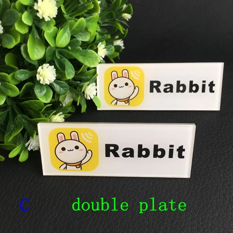 20pcs custom reusable name badge with magnet employee personalized magnetic name tag with acrylic plate (10)