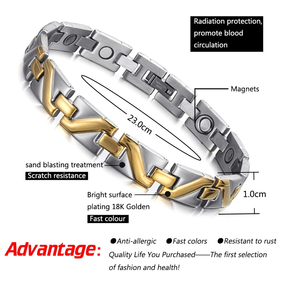 Stainless steel bracelet OSB-008SG  (28)