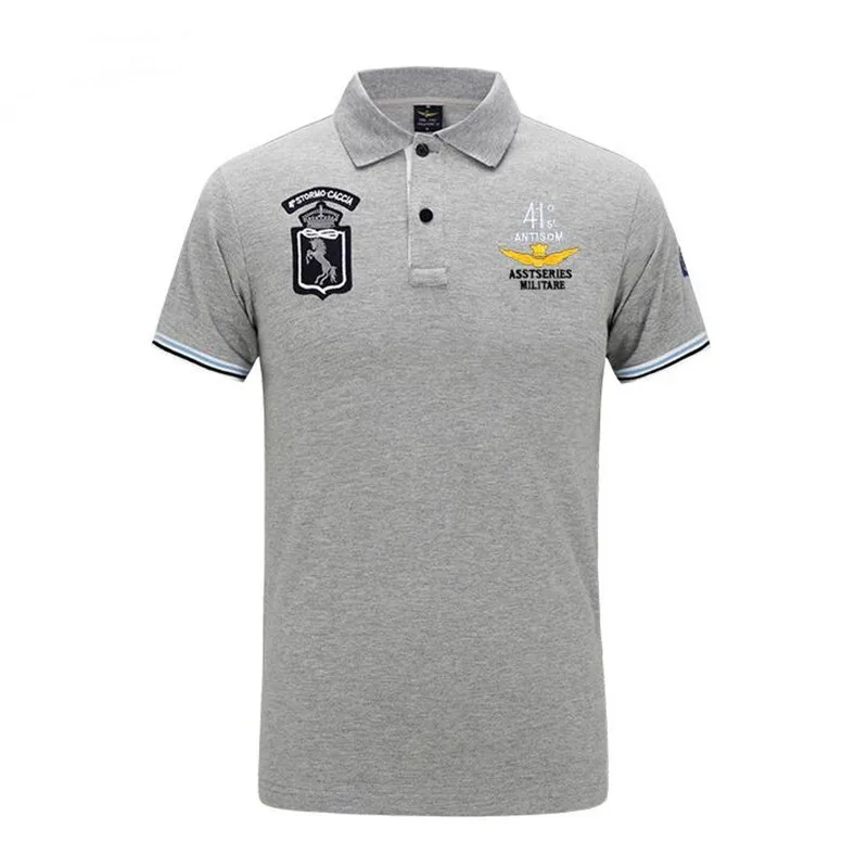 Mens Air Force USA Embroidered Polo Shirts Men Tee