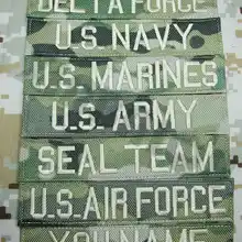 Пользовательское имя лента нейлон Мультикам CP фон шампанское буквы вышивка патч