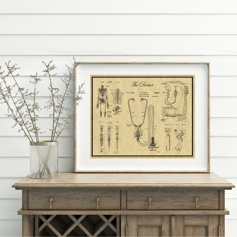 Patent Design Poster Doctor Office Decor