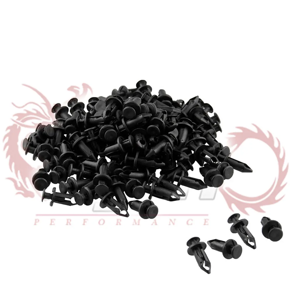 

RYANSTAR 120pcs 9mm Hole Fender Clips Auto Plastic Bumper Fastener For Honda for Suzuki Kawasaki Polaris ATV 450R Z400 Z499