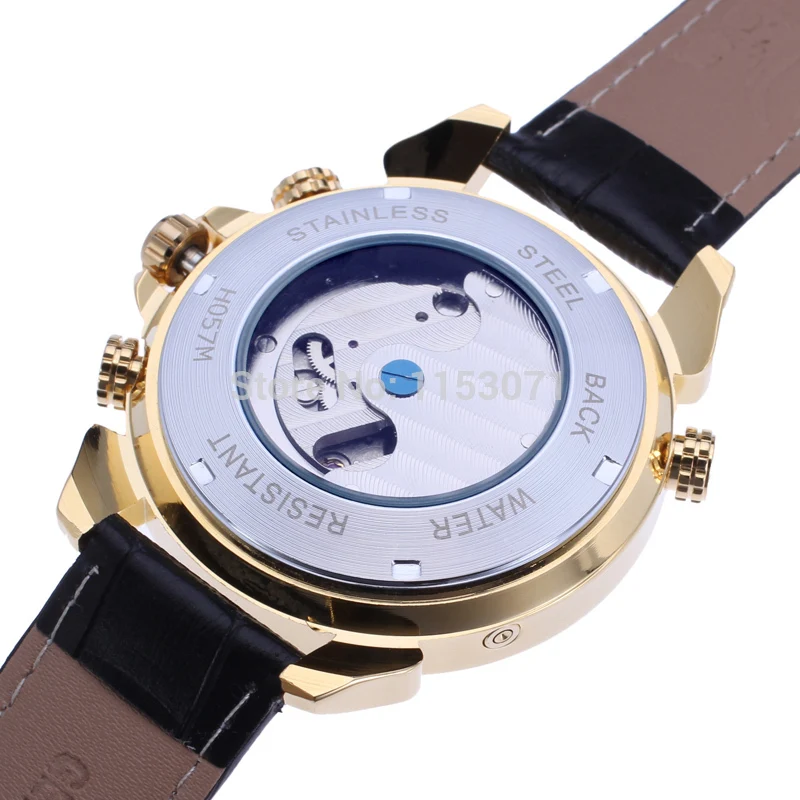 Модный бренд жаргар Мужские автоматические JAG057M3G1 пять наручные часы из натуральной кожи ремешок