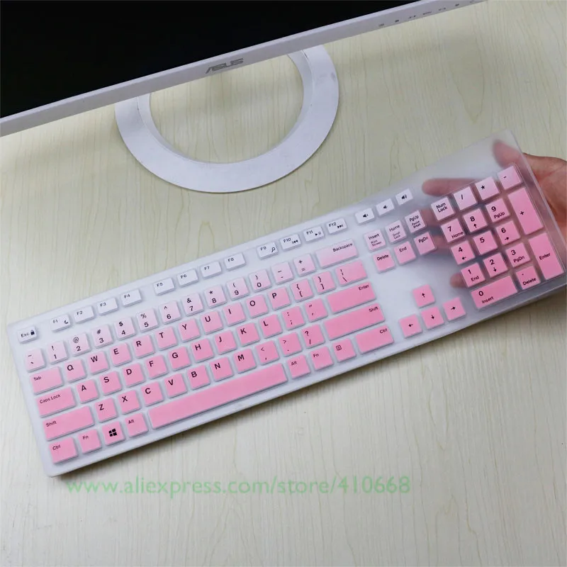 Silicone Keyboard Cover For DELL inspiron 5459 I3455 3459 3650 AIO kb4021 sk8120 All-in-One PC Desktop Waterproof Protector Skin