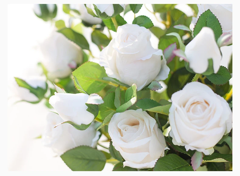 JAROWN Artificial Flowers Silk Rose Continental Retro Fake Flower Home Decoration Wedding DIY Decoration Flores (36)