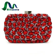 Milisente Clutches Kupplung Silber Hochzeit Party Beutel Designer Damen Diamant Geldbeutel Und Handtaschen Mit Kette