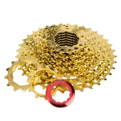 MTB الدراجة الجبلية دراجة أجزاء 9 ثانية 36 طن 27 ثانية سرعة الذهب الذهبي كاسيت Freewheel 11-36 طن ل Shimano M370 M430 M4000 M590 M3000