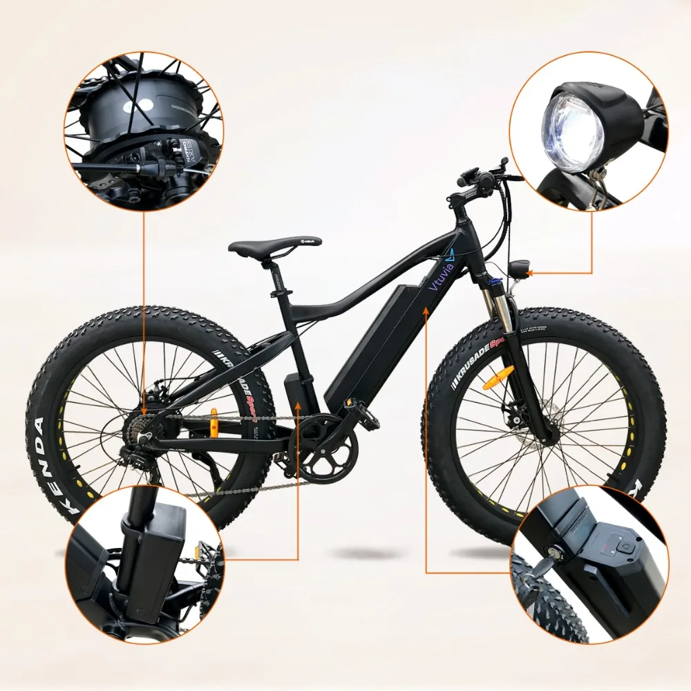 Perfect VTUVIA E bike 500W Brushless Motor 48V 12Ah Li-ion battery Electric bicycle Top Speed 26 inch Fat Wheel Electric Mountain bike 3 Perfect VTUVIA E bike 500W Brushless Motor 48V 12Ah Li-ion battery Electric bicycle Top Speed 26 inch Fat Wheel Electric Mountain bike 3