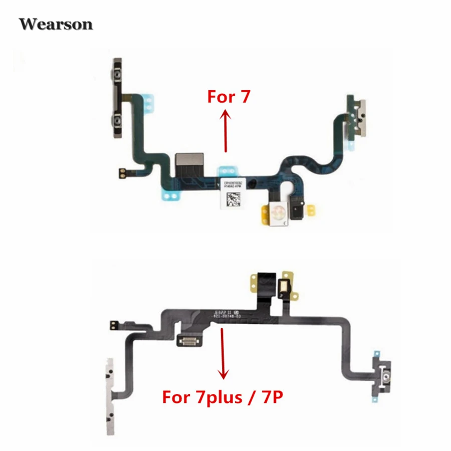 For iPhone 7G 7P 7plus Power Button Volume Control Key Flex Cable High Quality Tested (1)