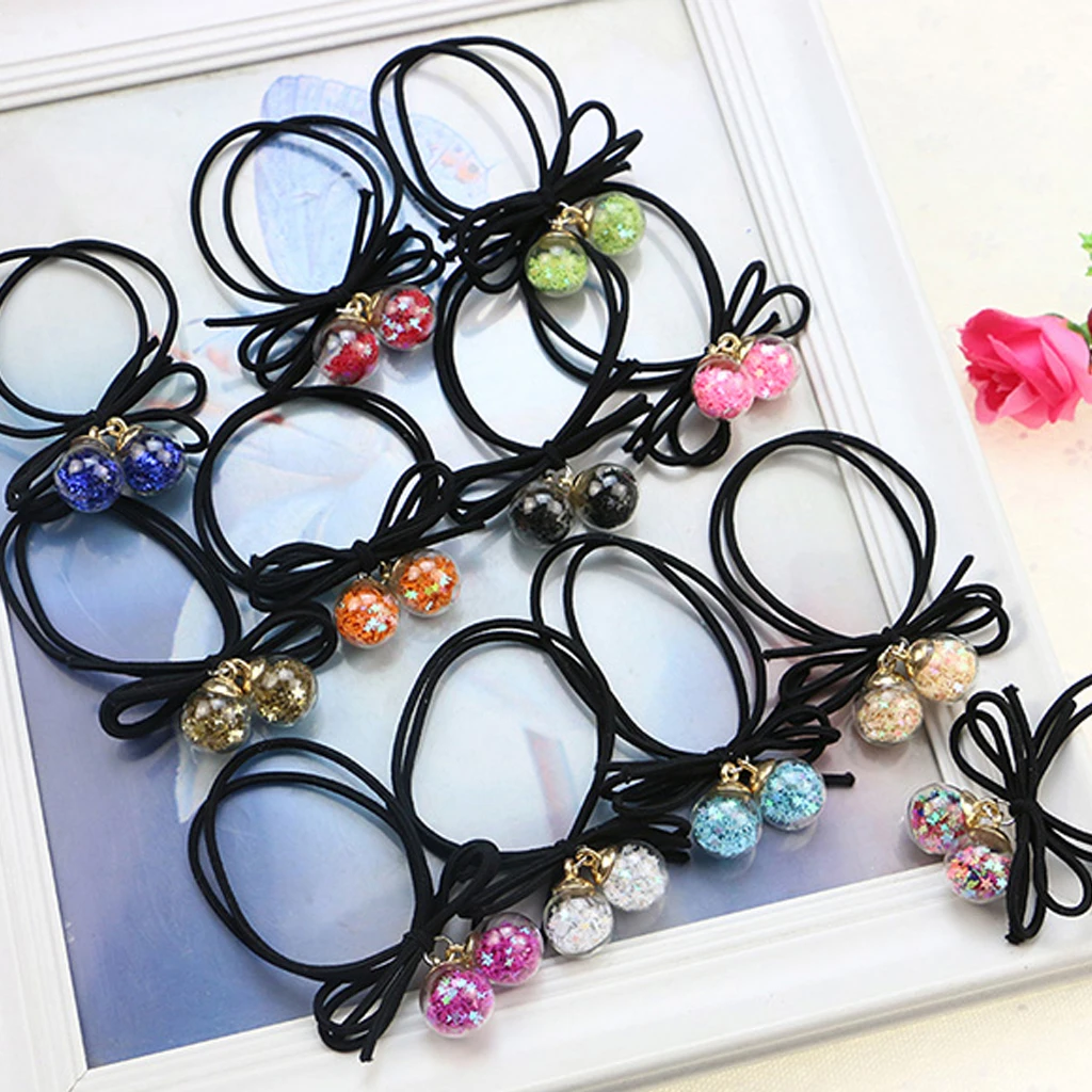 10pcs 16mm Colorful Transparent Glass Ball Star Charms Pendant Finding for Hair Jewelry Accessories Earring Jewelry Making Craft