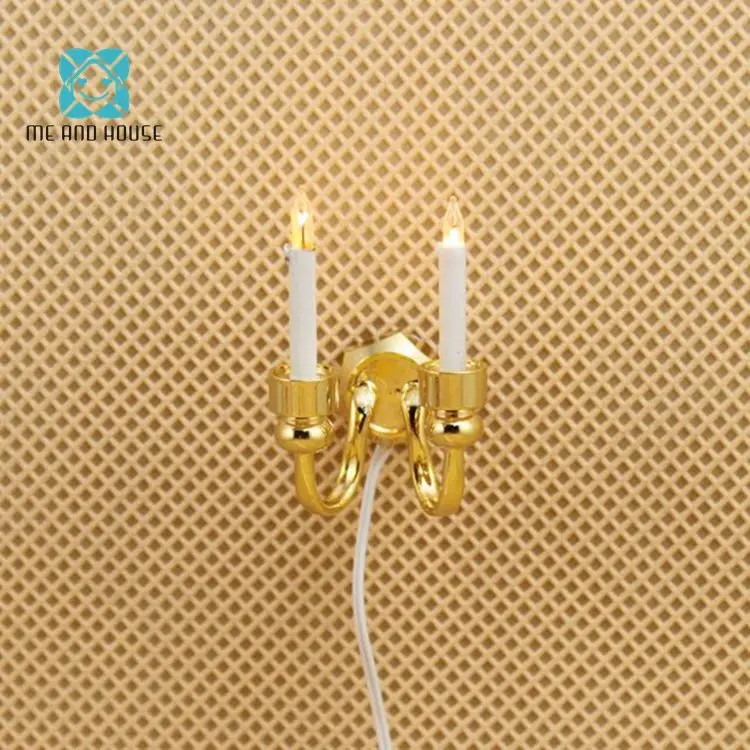 

Me and House 1:12 Doll House Candle Decoration Wall Lamp 12 volt working light