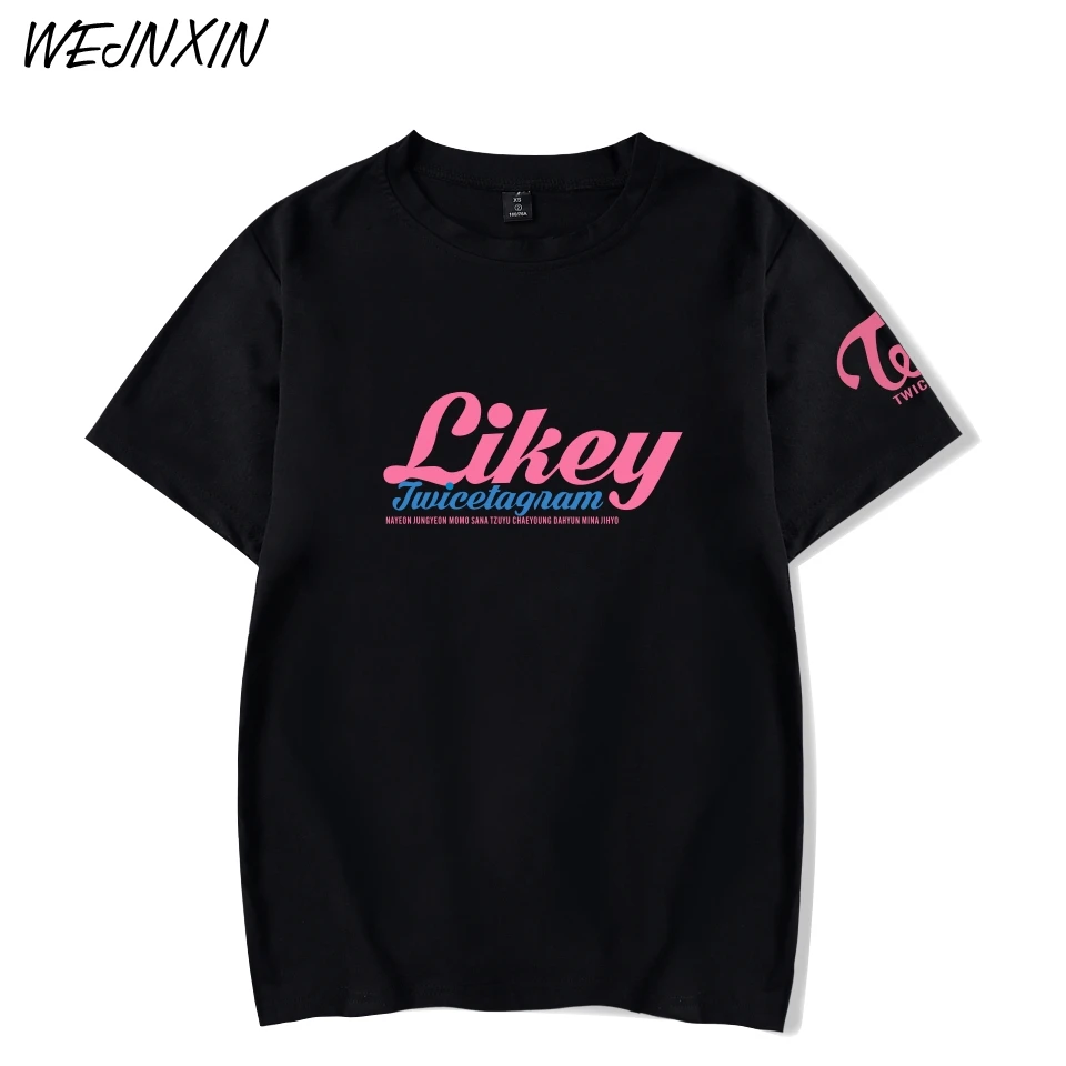 

VAGROVSY 2018 Kpop Twice Cotton T Shirt Women Men Likey Album Casual T Shirt Fans Group Style Summer Short Sleeve Unisex Tshirt