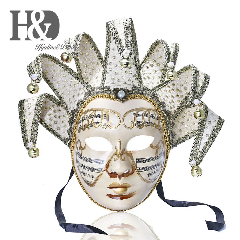 

H&D Music Jester Venetian Mask Masquerade Mardi Gras Wall Decorative Art Collection