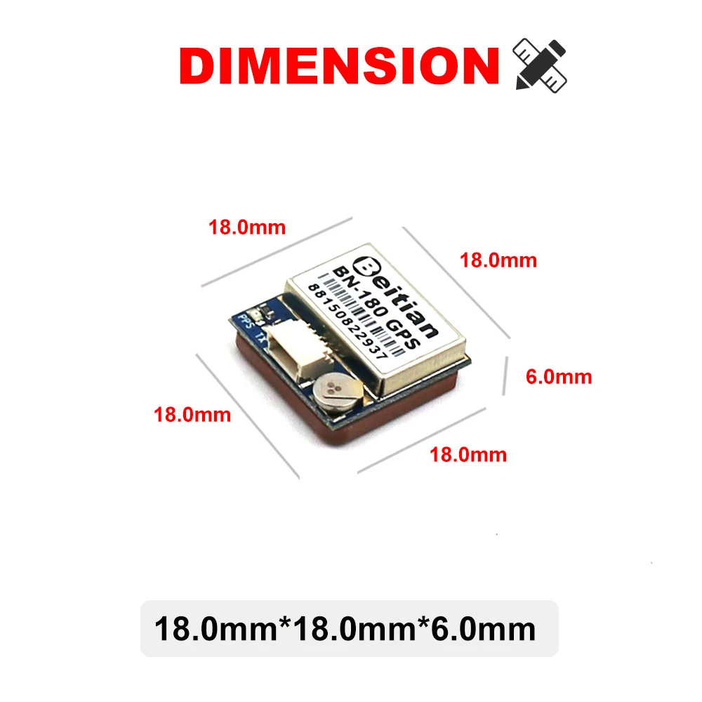 Малый размер gps модуль, gps ГЛОНАСС двойной, GNSS модуль, gps модуль, UART ttl уровень, BN-180 Дрон gps модуль m8n