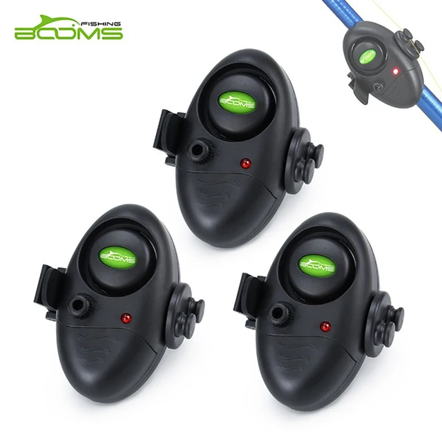 US $6.85 Booms Fishing E2 LED Fishing Bite Alarm Electronic Buzzer Sound controllable on Fishing Rod Loud Si