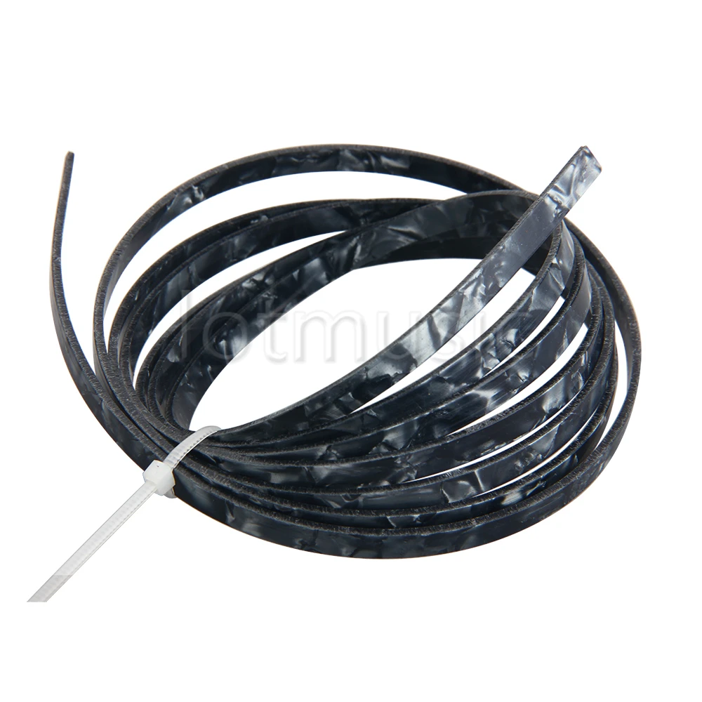 

5 Feet Celluloid Acoustic Guitar Binding Purfling Strip 5mm x 1.5mm Black Pearl