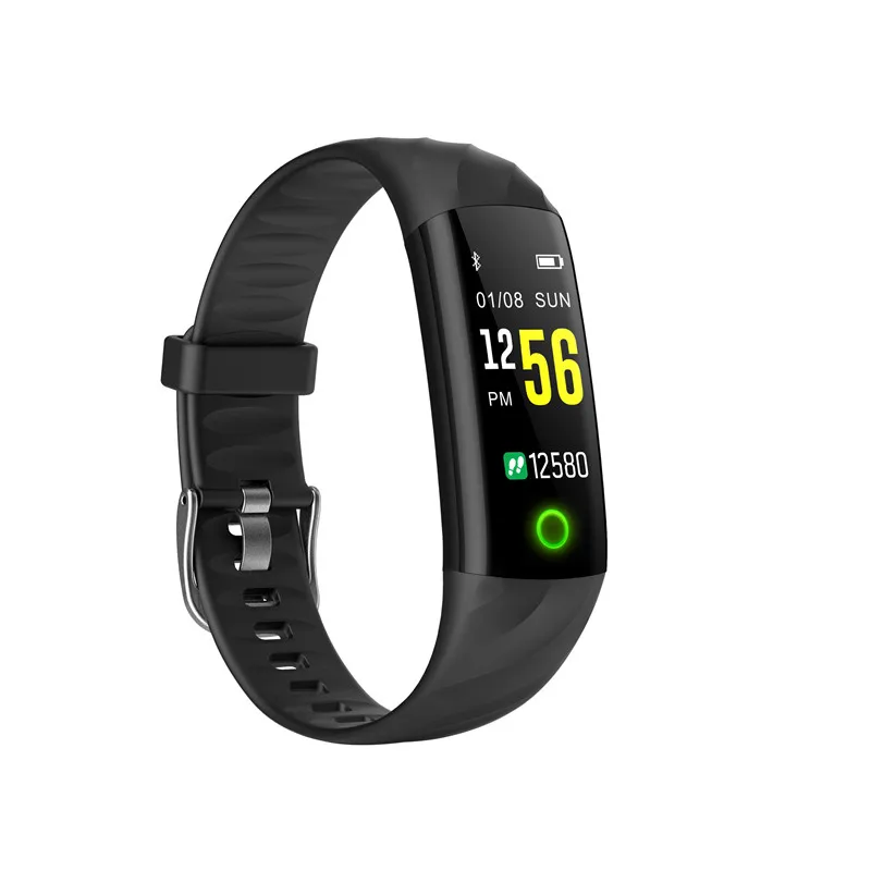 SENBONO S5 Bluetooth Смарт-браслет для фитнеса с сердечным ритмом IP68 Водонепроницаемый измеритель артериального давления кислородный монитор трекер активности умный Браслет - Цвет: black