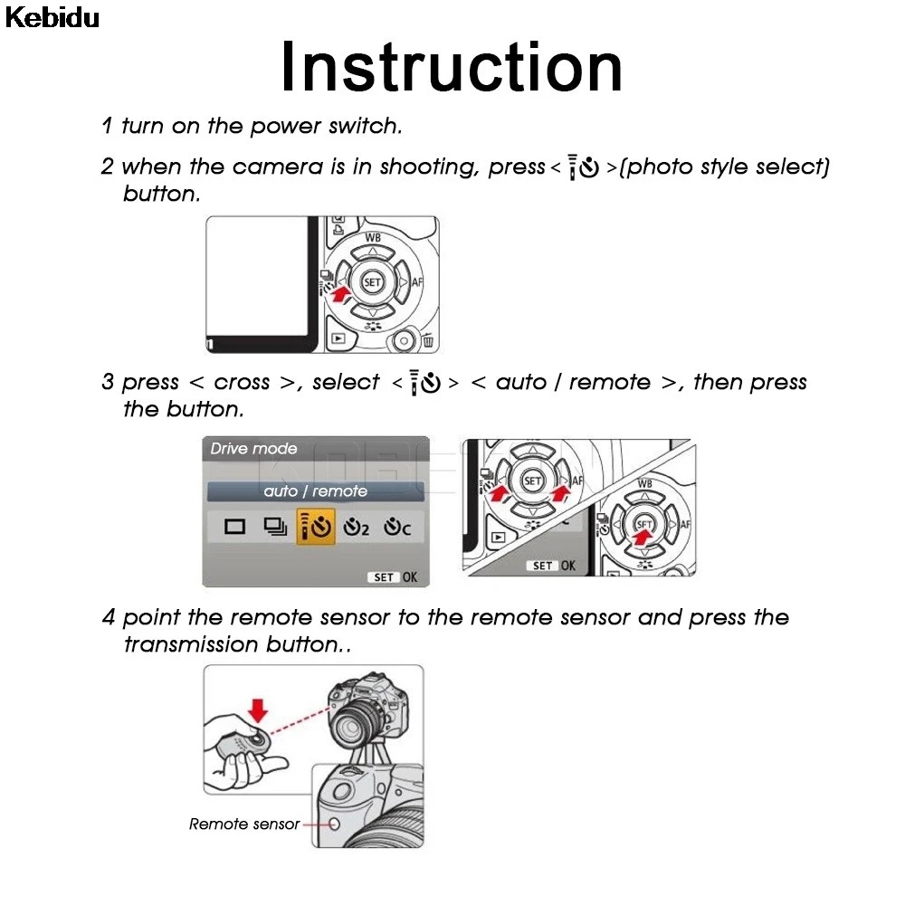 Kebidu ML-L3 инфракрасный Беспроводной дистанционного Управление спуском фотографического затвора для Nikon D5200 D3200 D7100 D90 D7200 D610 D7000 D80 D90
