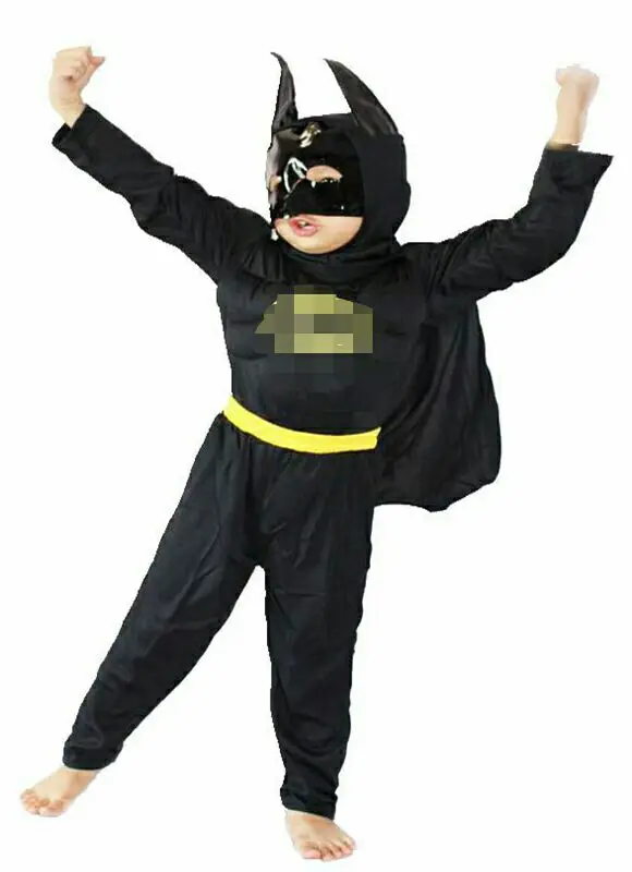 

Wholesale & retail Halloween Party costumes black muscle batman model clothing Boy Role-playing clothing,Long-sleeved T-shirt