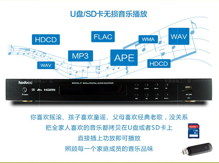 5,1 канальный CS493263 Dts AC-3 декодер Bluetooth 4,2 HDMI домашний кинотеатр аудио усилитель волоконный коаксиальный USB SD карта воспроизведения