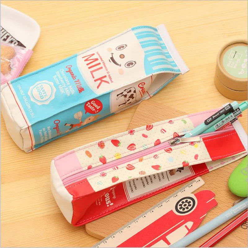 Креативный Чехол карандаш с имитацией молока Для авторучки школьные