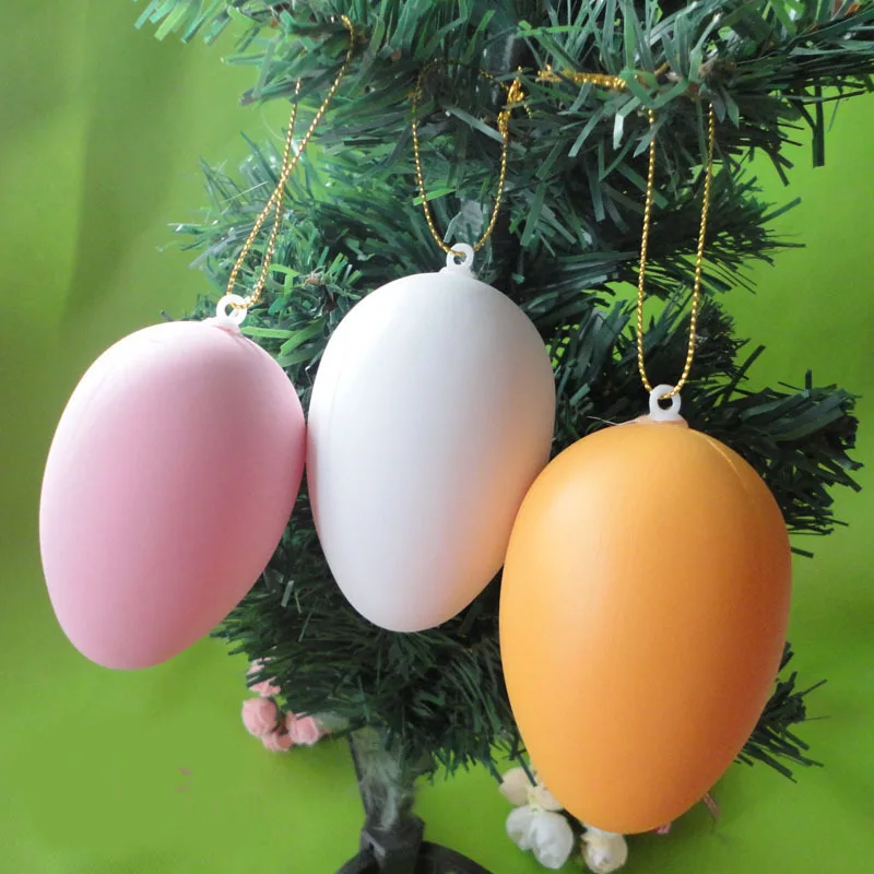 8cm plastic Easter paniting eggs decoration goose egg size DIY colorful