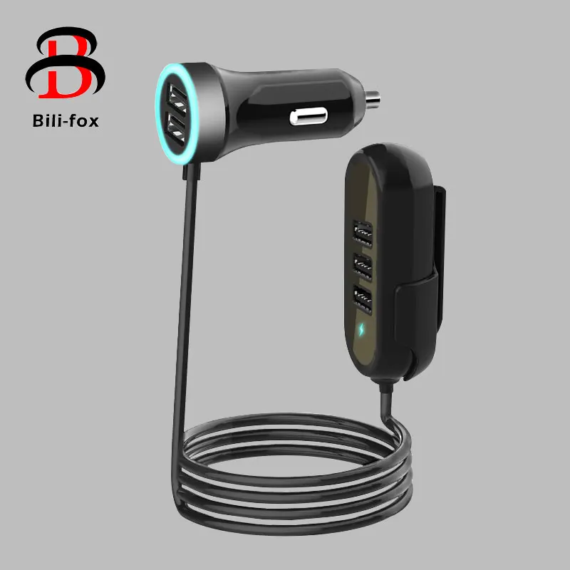 Quick USB Car Charger For iPhone Samsung Multi 5 Ports Car Charger Adapter Passenger Backseat Charger cigarette car charger 