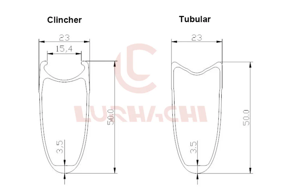 50MM Clincher and tubular