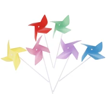 10 шт./лот, красочные игрушки в виде ветряной мельницы, вертушка, самосборка, ветряная мельница, детская игрушка для дома, сада, двора, Декор, подарки на открытом воздухе