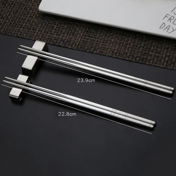 

Reusable Chopsticks 304 Stainless Steel Chopsticks Anti-scalding Chinese Chopsticks Gift Kitchen Accessories Tableware