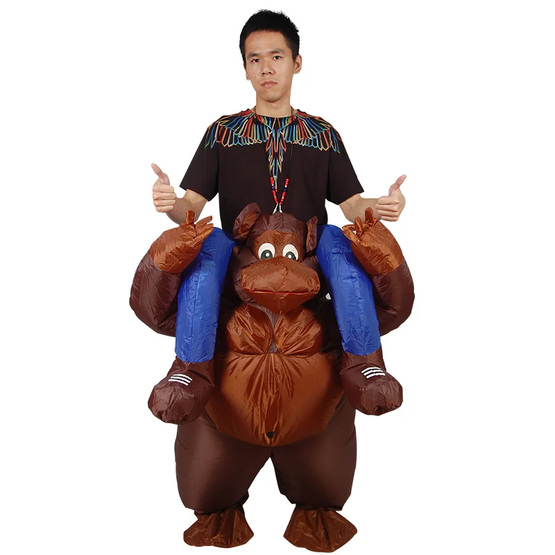 Purim New Year's Party Adult Monkey Inflatable Riding Gorilla Costume