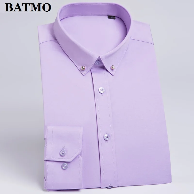 BATMO 2019 Новое поступление Высококачественная хлопковая повседневная мужская рубашка, мужские рубашки, большие размеры S-6XL 718