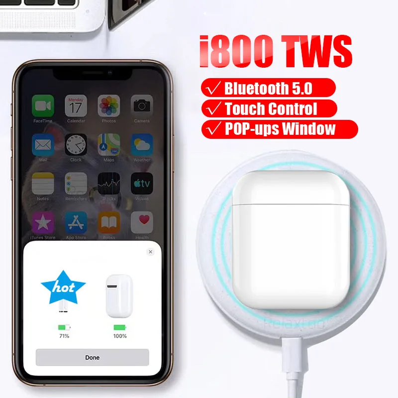 

i800 TWS Pop up Wireless Earphone Wireless Charging Bluetooth Earphone i800Tws not 1:1 Replica W1 H1 Chip i30 i80 i100 i200 TWS