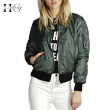 HEE GRAND/осень, женские куртки-бомберы с длинным рукавом, базовое пальто, Повседневная тонкая верхняя одежда, короткая куртка-пилот, мотоциклетная куртка WWJ925