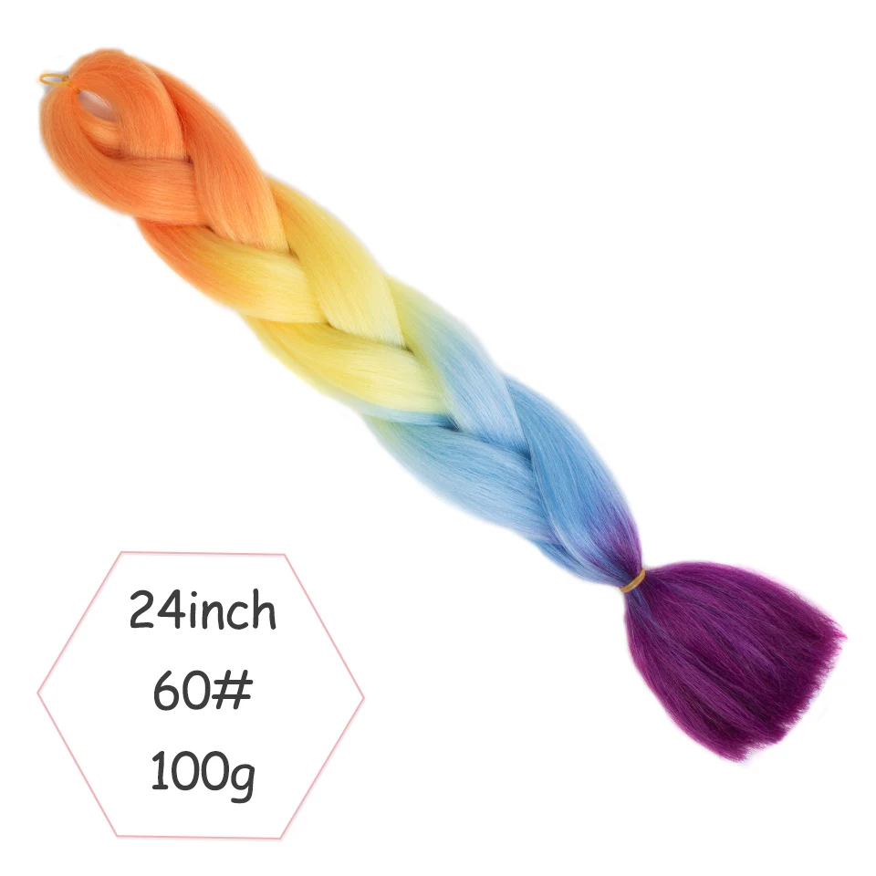 Xtrend фиолетовый Омбре плетение волос выражений 2" 100 г большие синтетические косы крючком волокна волос 10 шт. термостойкие - Цвет: T#27/613
